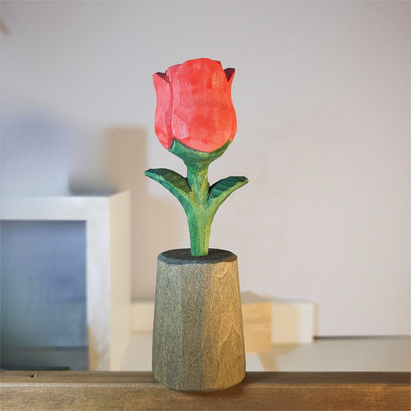 Handmade Wooden Rose - Exquisite Hand-Painted Floral Decor