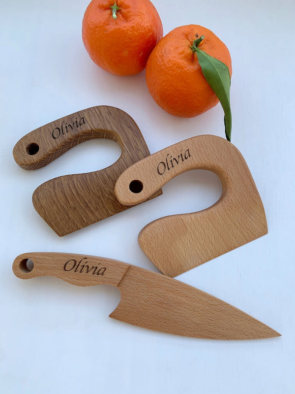 Personalized Wooden Safe Knife for Kids