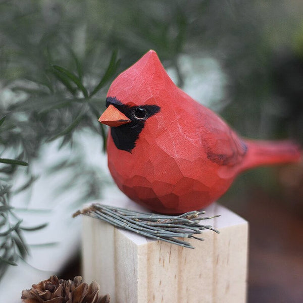 Handmade Wooden Bird,Northern Cardinal