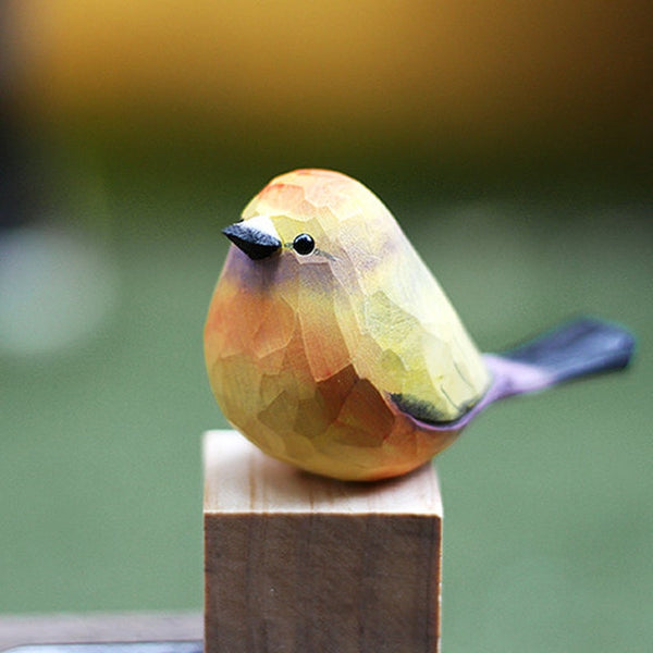 Handmade Wooden Bird,Leptopoecile Sophiae