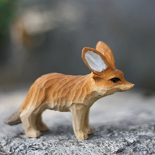 Handmade Wooden Fox,Fox Figurine