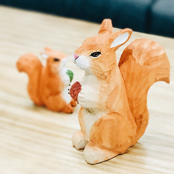 Handmade Wooden Squirrel,Squirrel Figurine