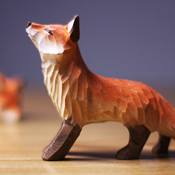 Handmade Wooden Fox,Arctic Fox