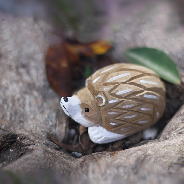 Adorable Handmade Wooden Hedgehog