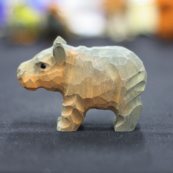 Handmade Wooden Hippo