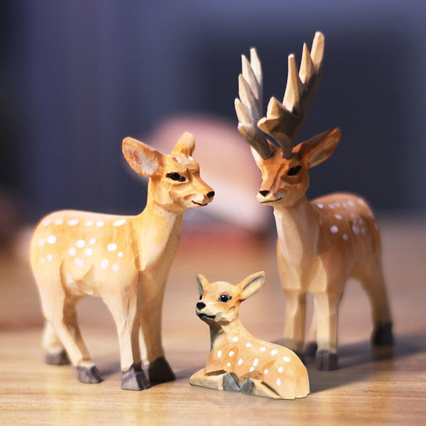 Handmade Wooden Deer,Sika Deer