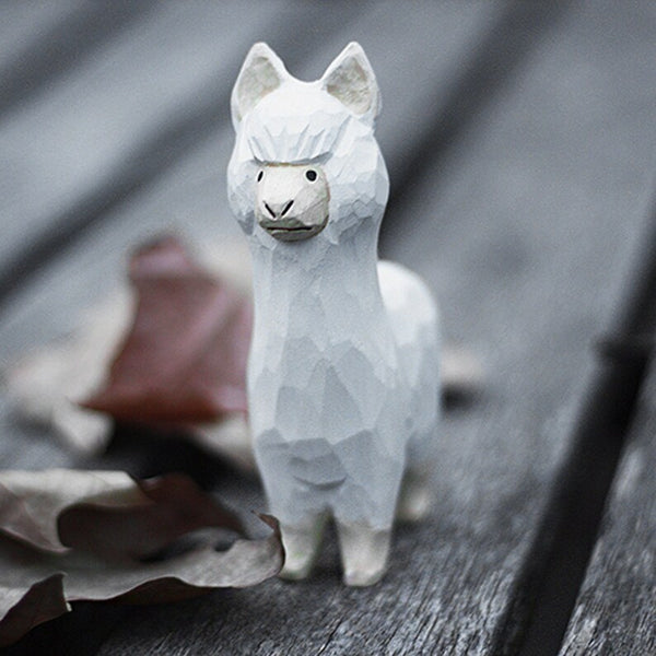 Handmade Wooden Alpaca